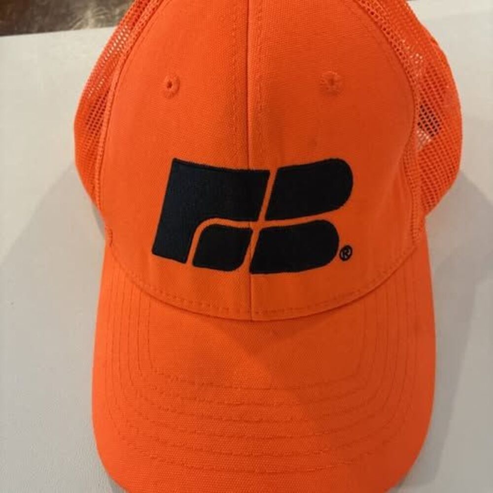 Farm Bureau Insurance Hat Orange Strapback Cap Adjustable One Size Clean Vintage